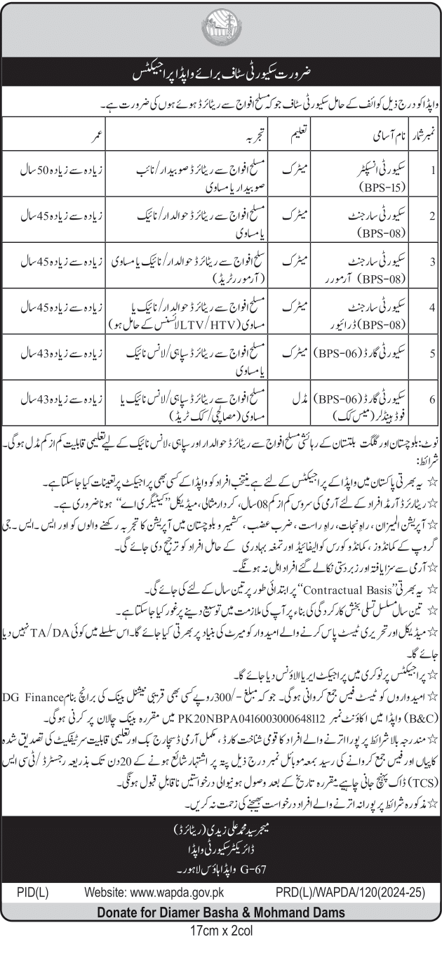 Latest Job Opportunities in WAPDA October 2024